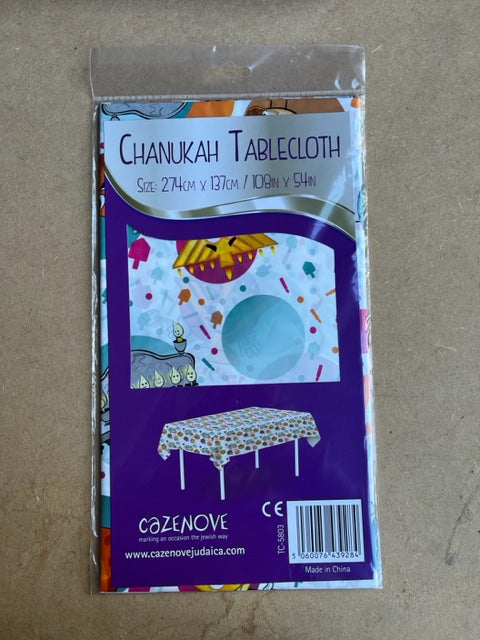 Chanoeka tafelkleed plastic multikleur
