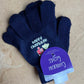 Handschoenen voor kinderen Happy Chanukah, grijs of marine blauw